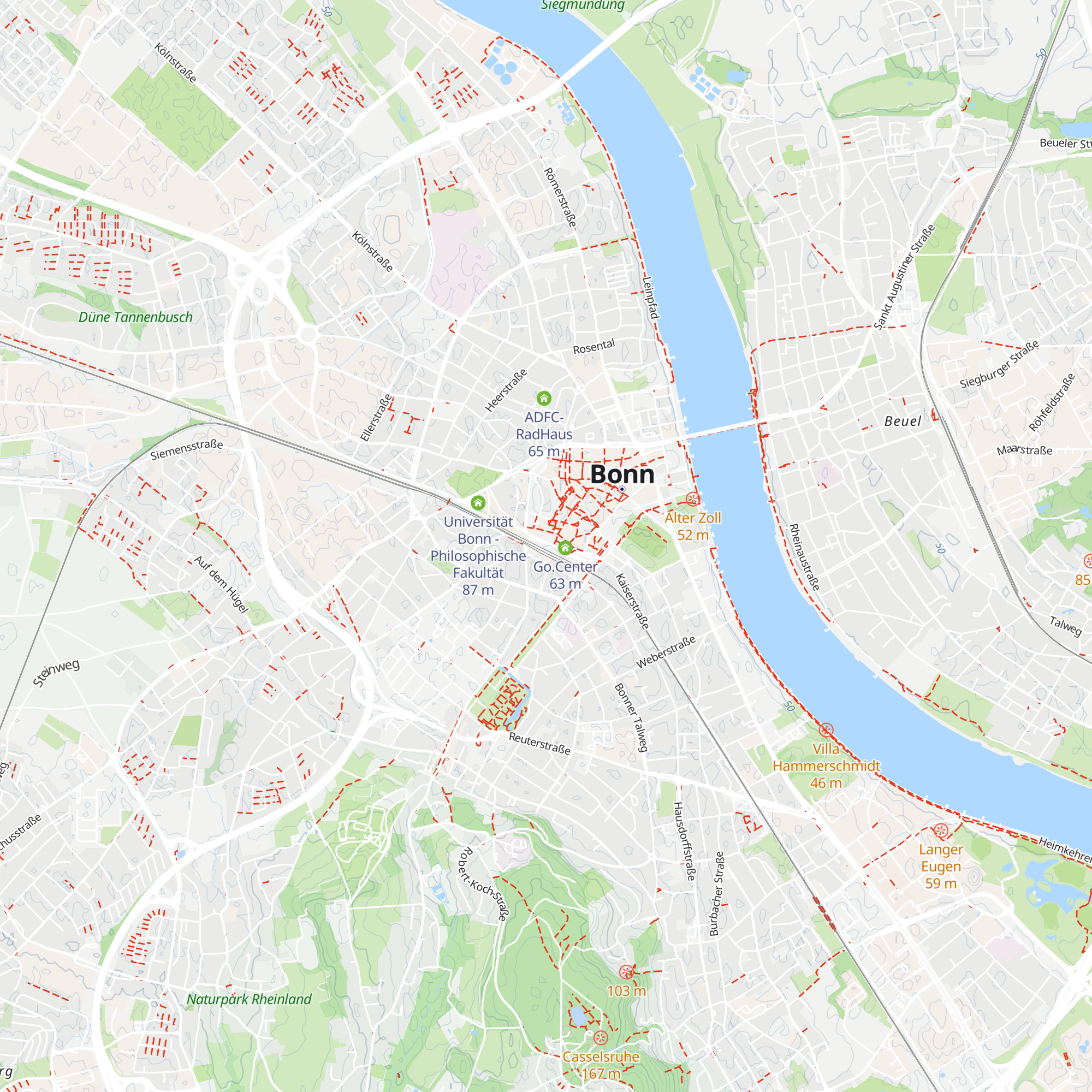 DB Reisezentrum Bonn Hbf map