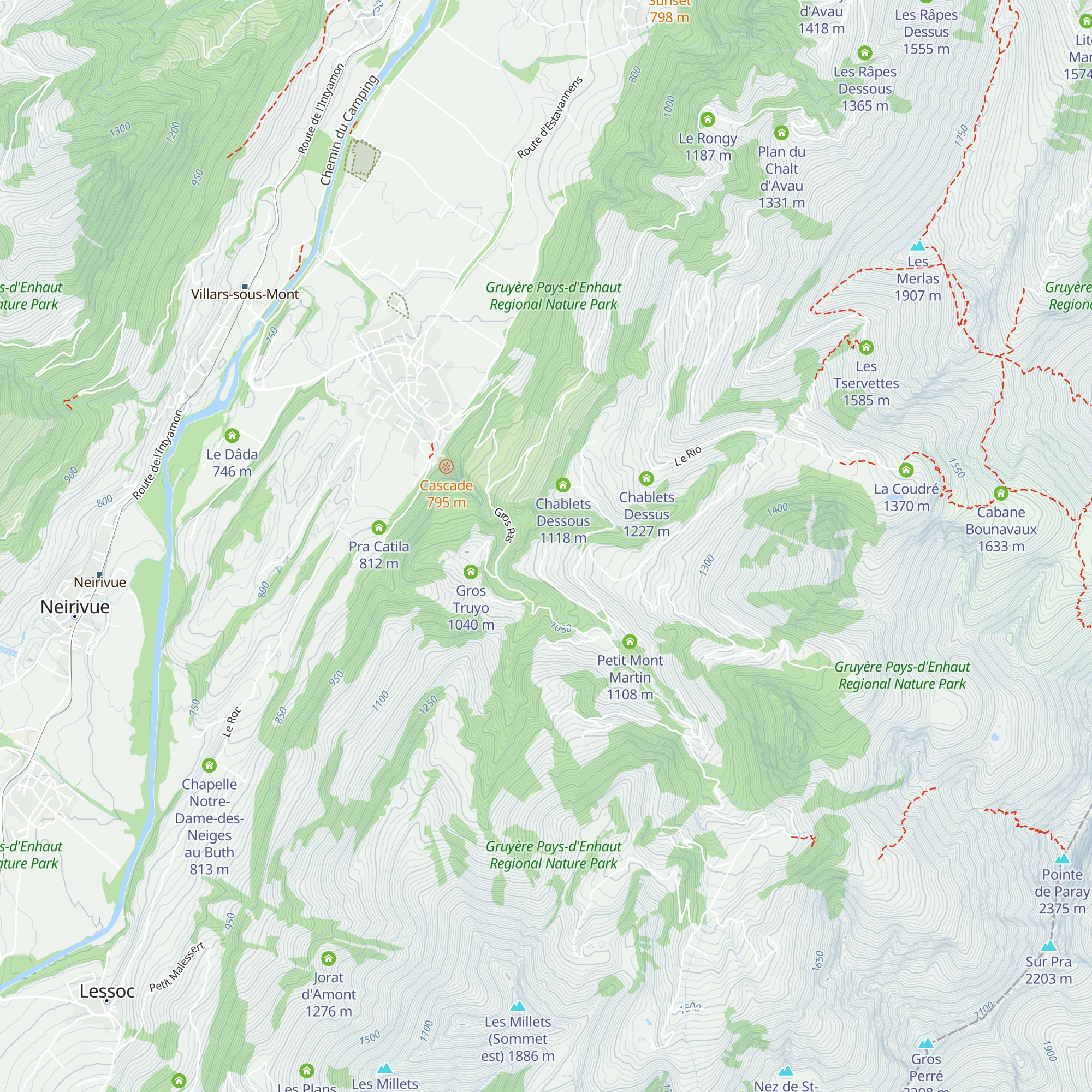 La Cierne map