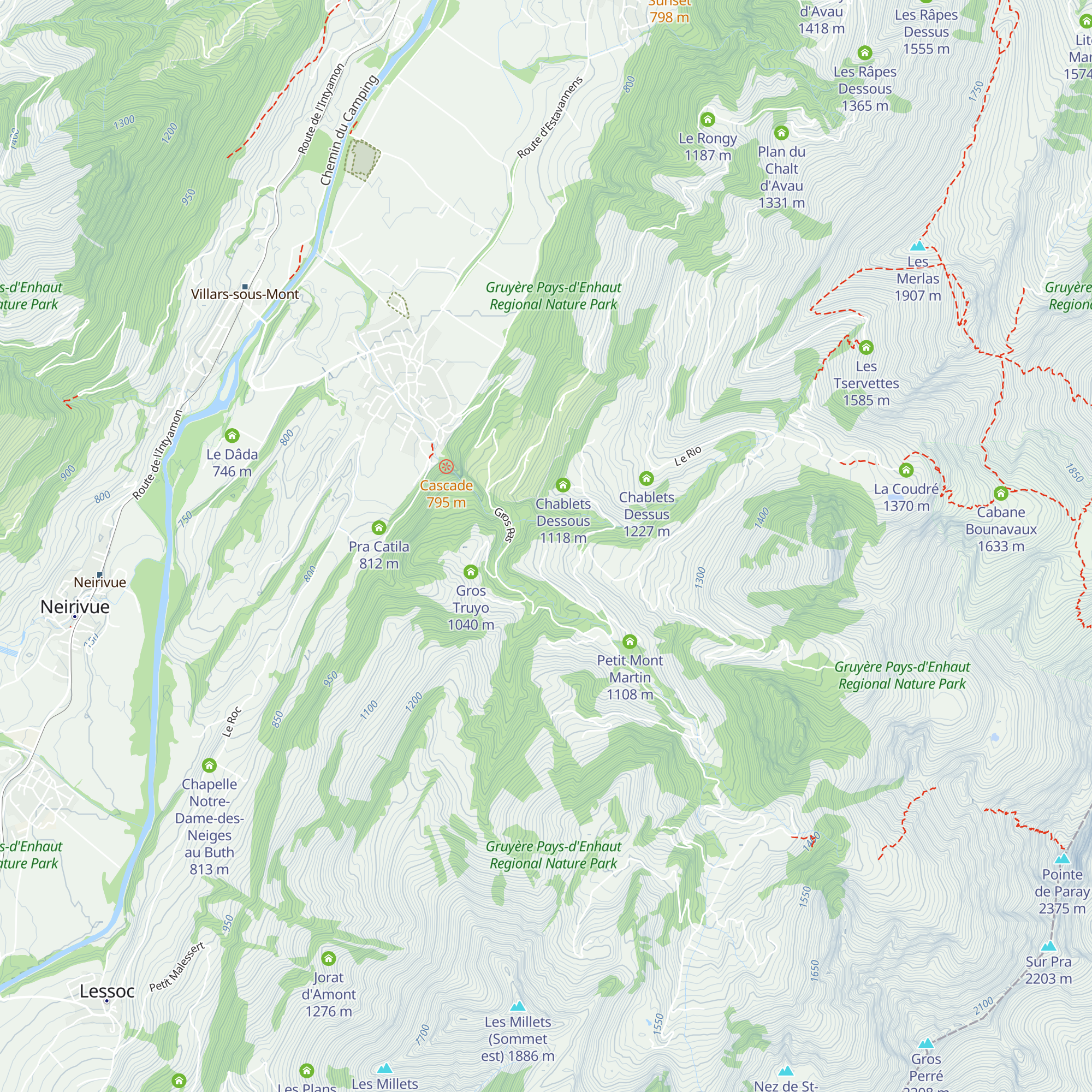 La Cierne map