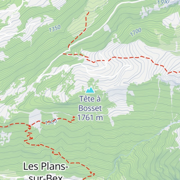 Map of Tête à Bosset