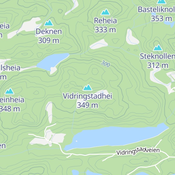 Map of Vidringstadhei