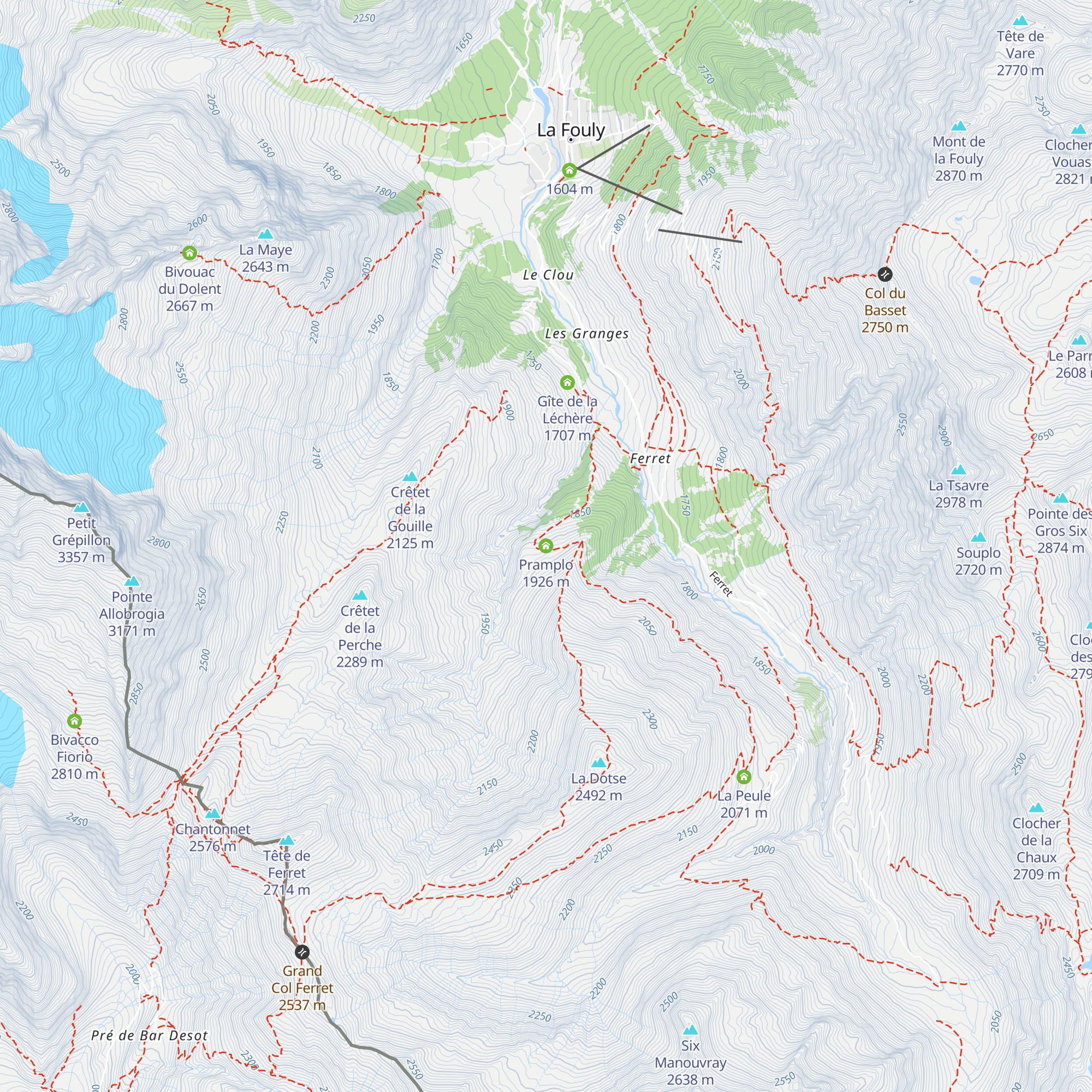 Pramplo map