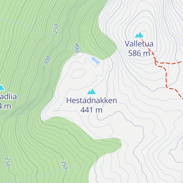 Map of Hestadnakken