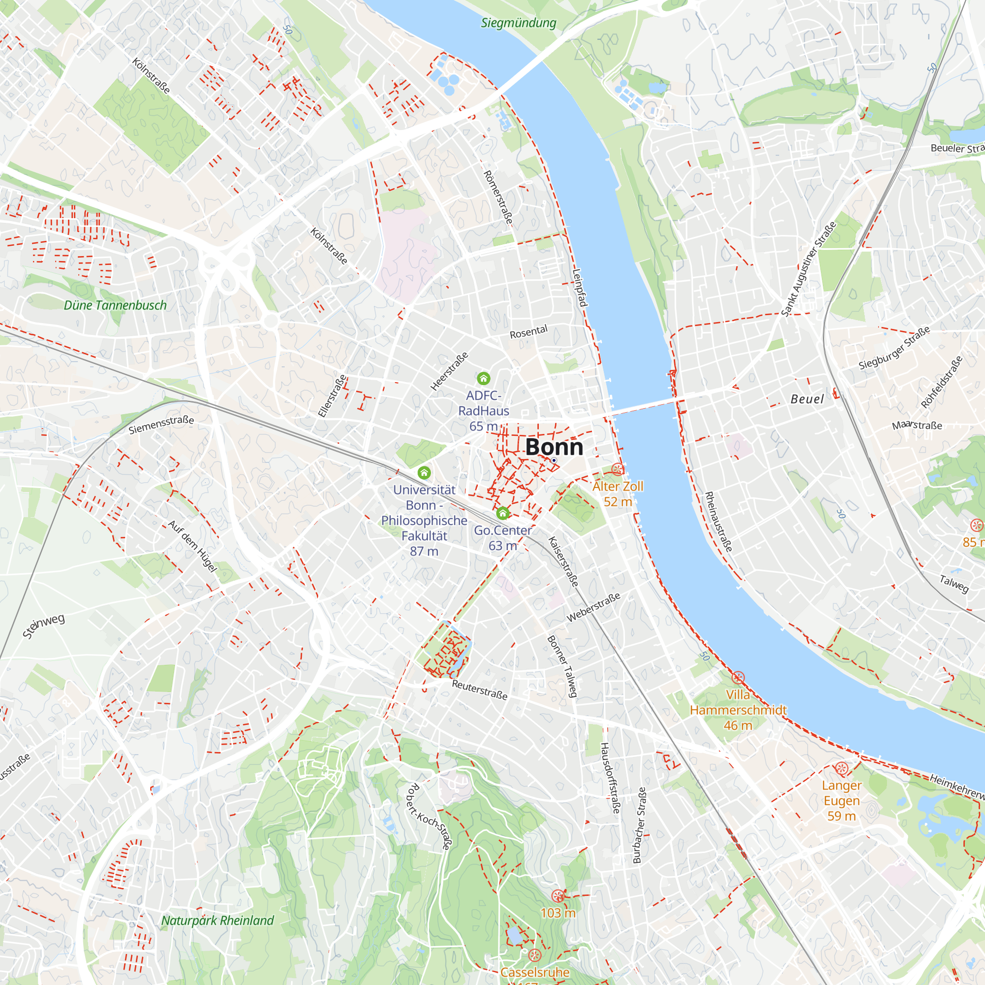 SWB-ServiceCenter Bonn-Innenstadt map