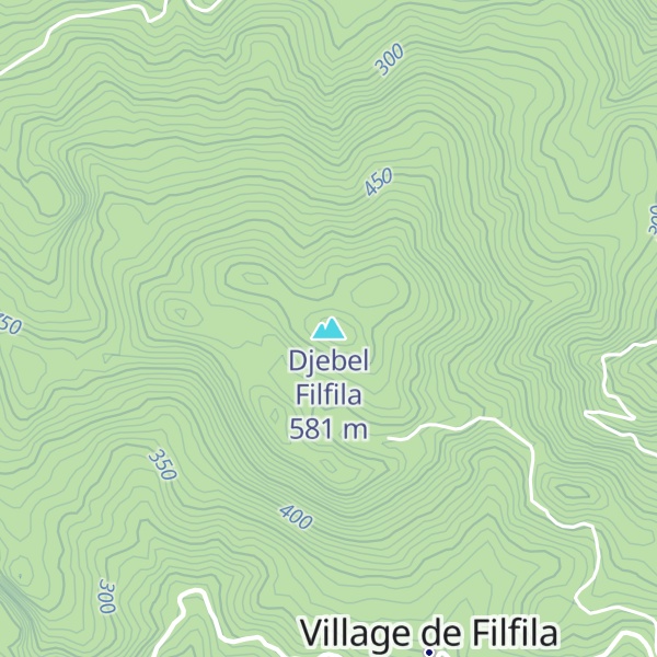 Map of Djebel Filfila