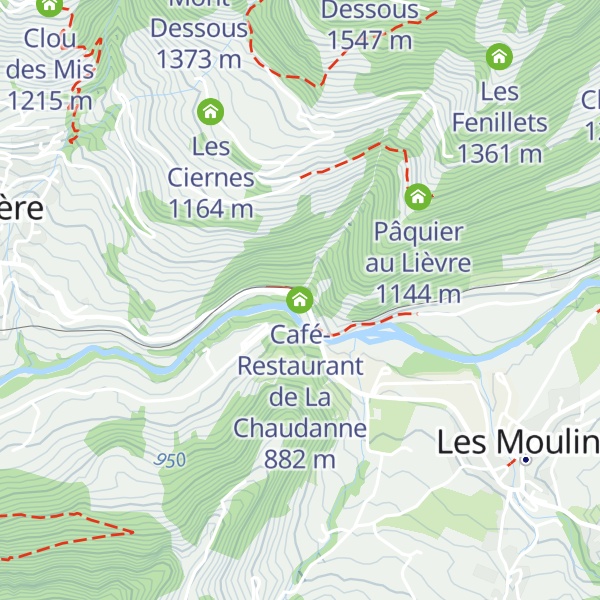 Map of Café-Restaurant de La Chaudanne