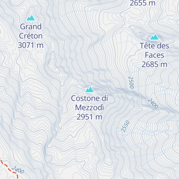 Map of Costone di Mezzodì
