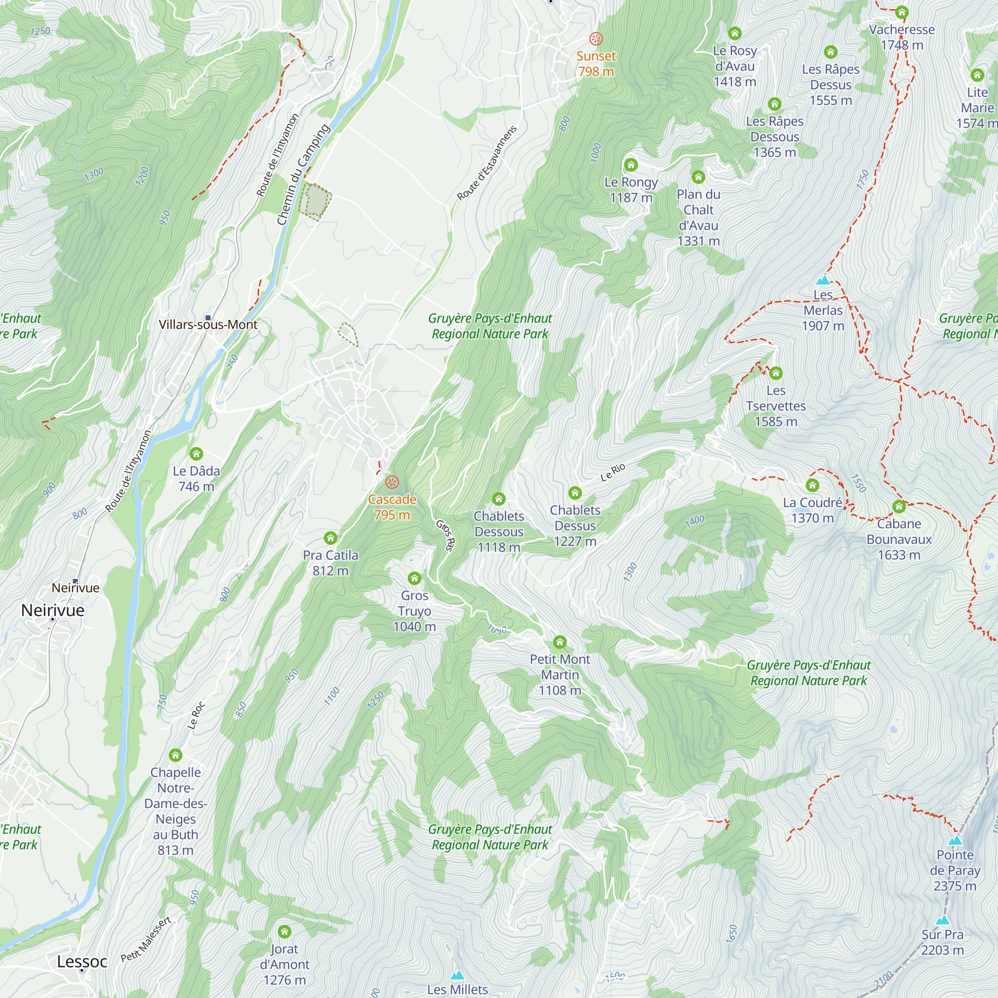 Chablets Dessous map