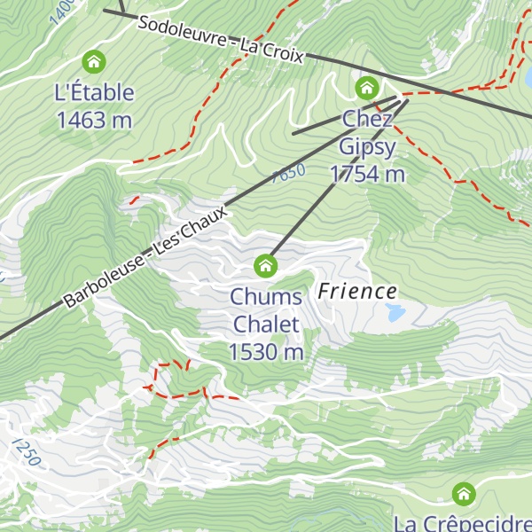 Map of Chums Chalet