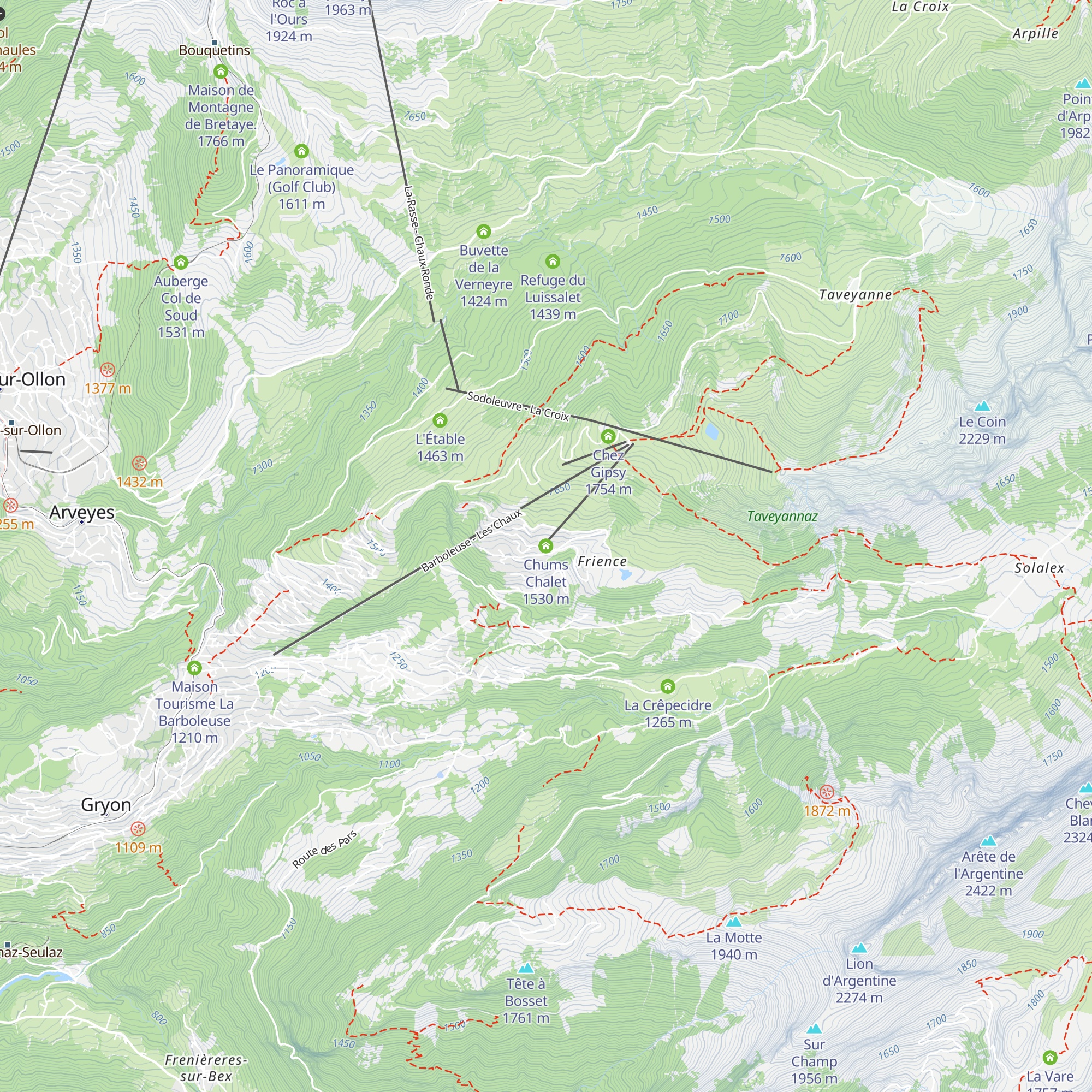 Chums Chalet map