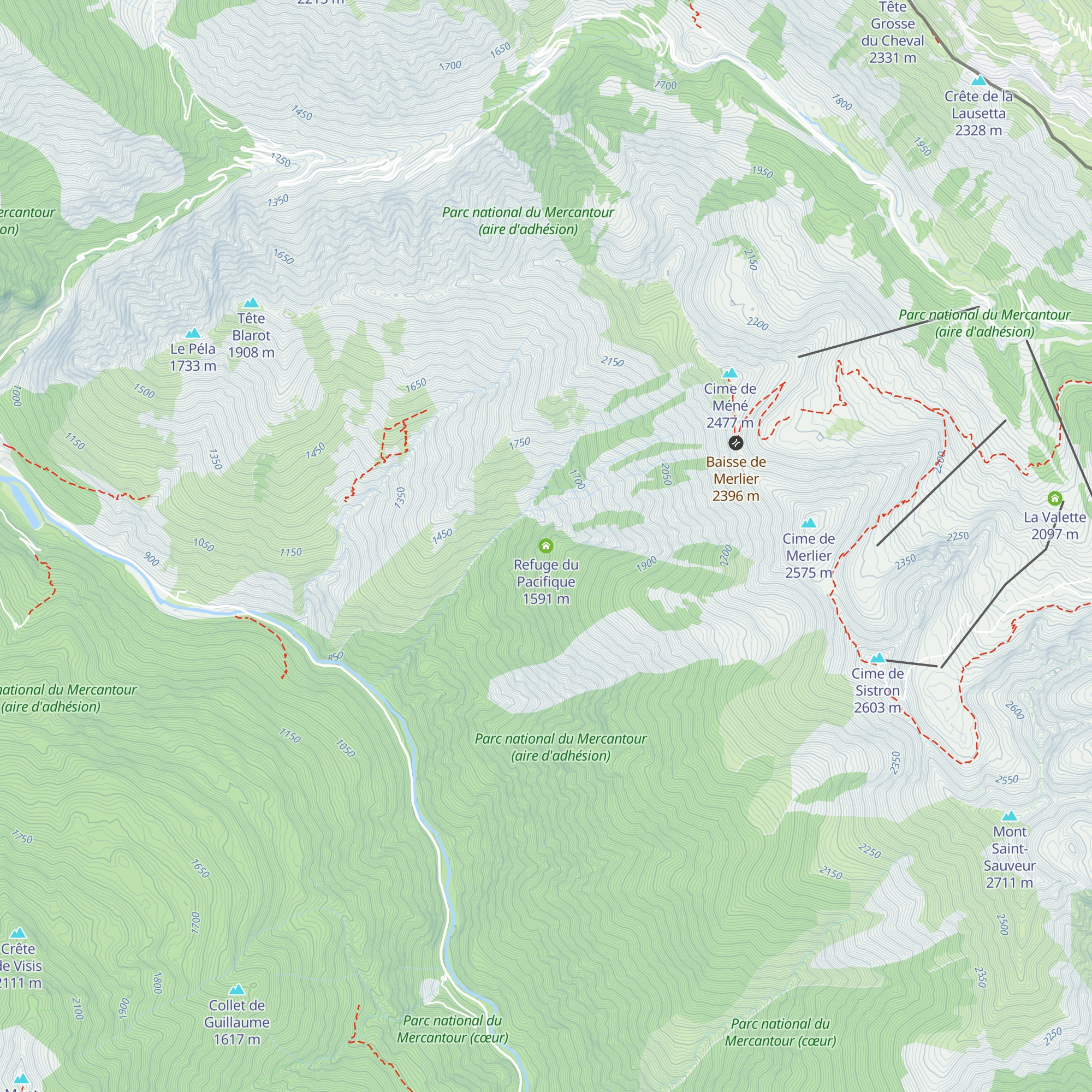 Refuge du Pacifique map