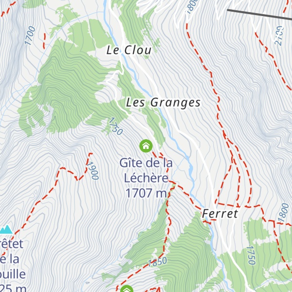 Map of Gîte de la Léchère