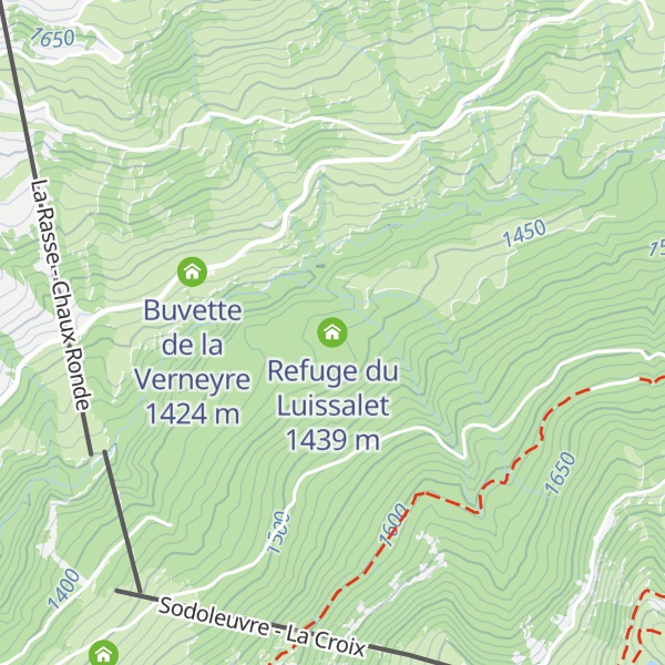 Map of Refuge du Luissalet