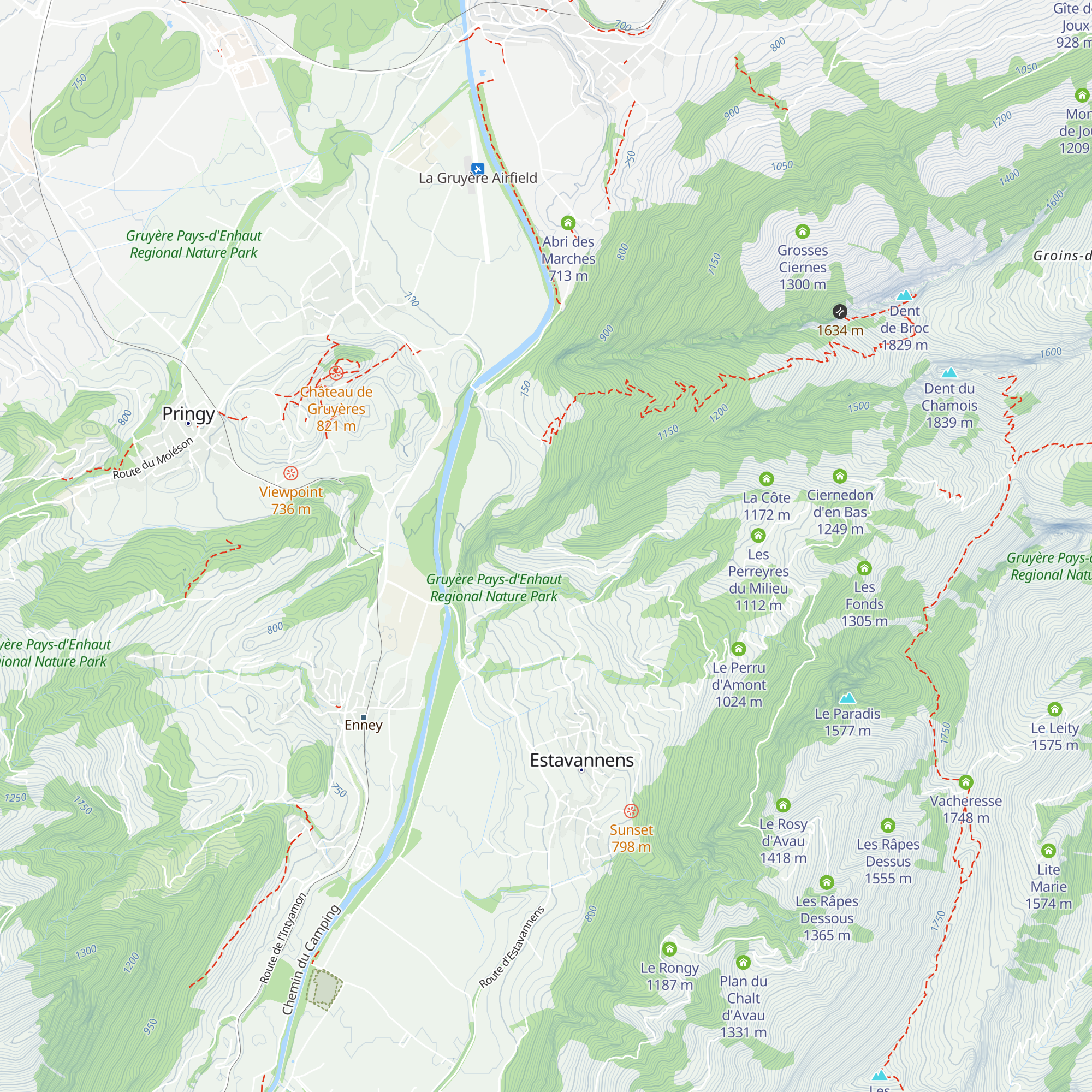Gros Retzé map