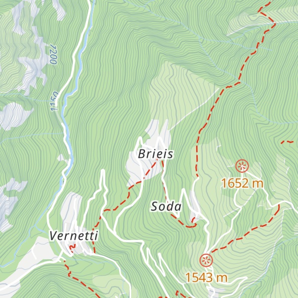 Map of Brieis Relais Alpino