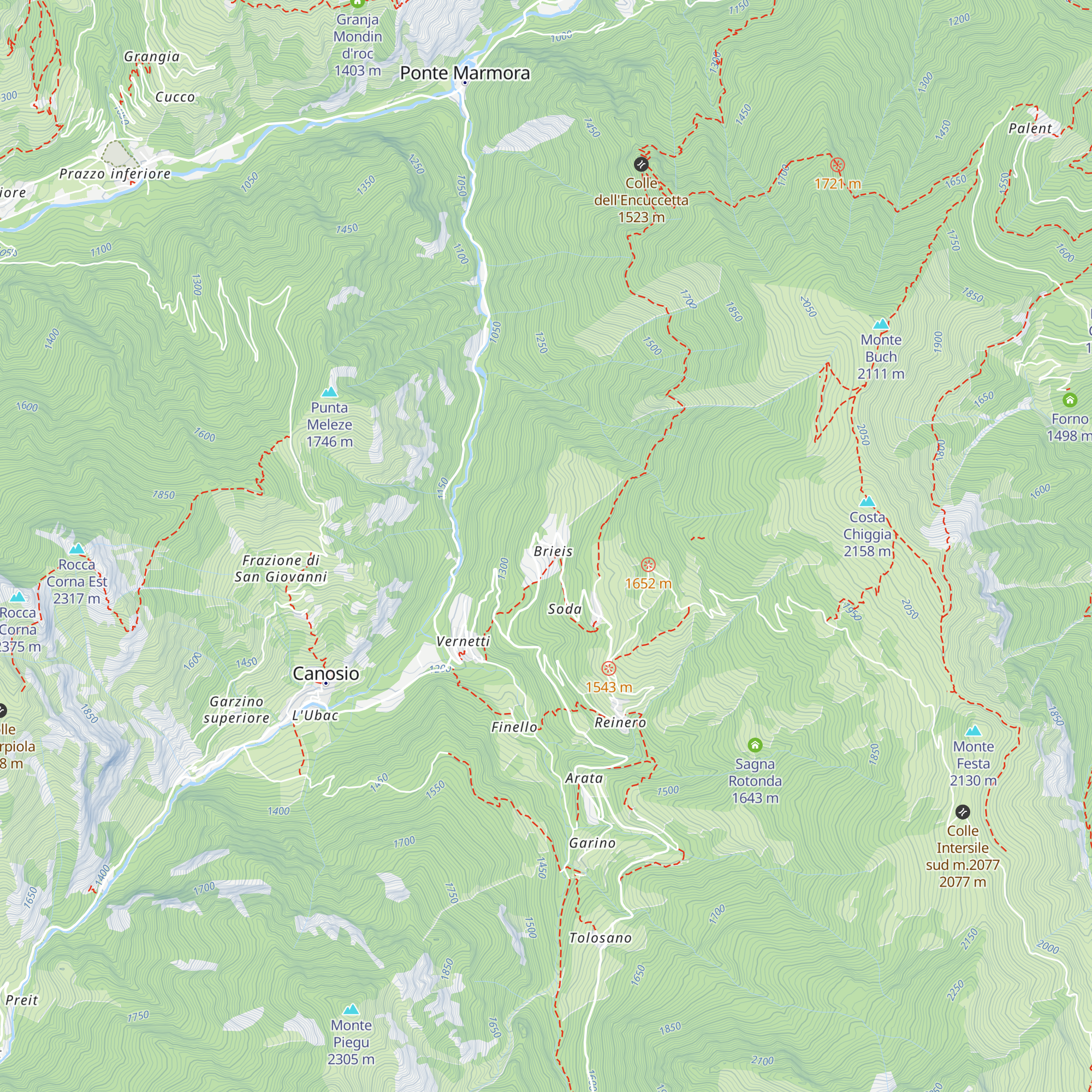 Brieis Relais Alpino map