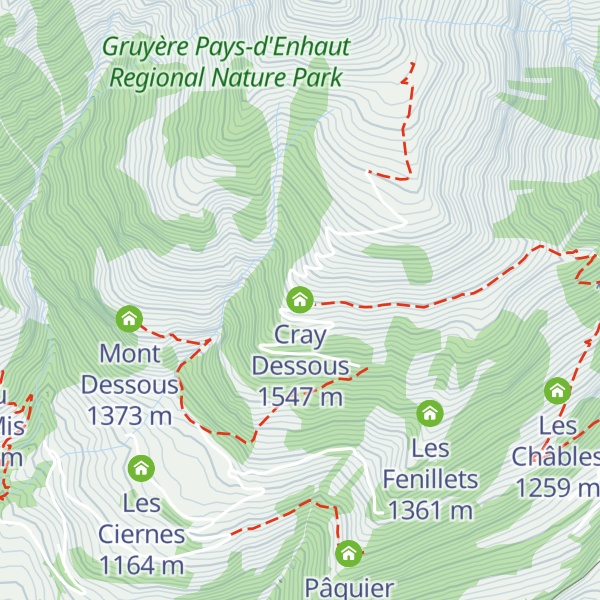 Map of Cray Dessous