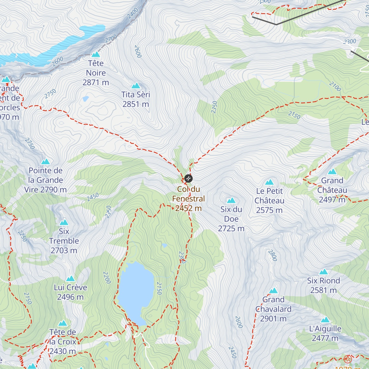 Cabane du Fénestral map