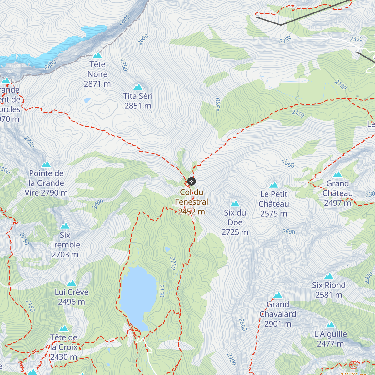 Cabane du Fénestral map
