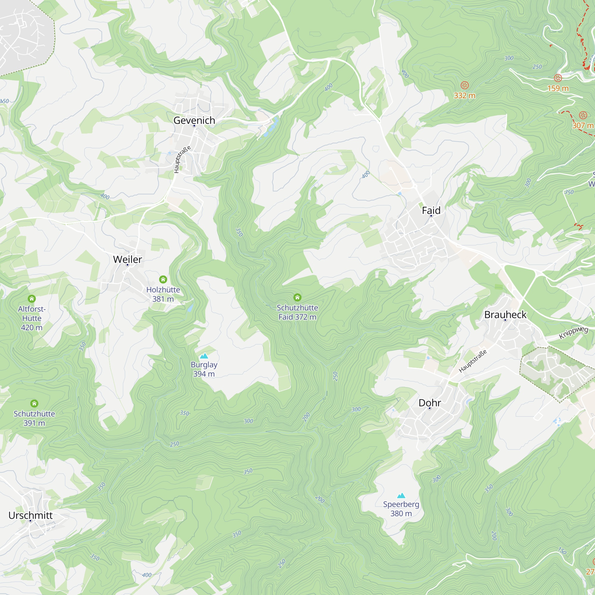 Schutzhütte Faid map