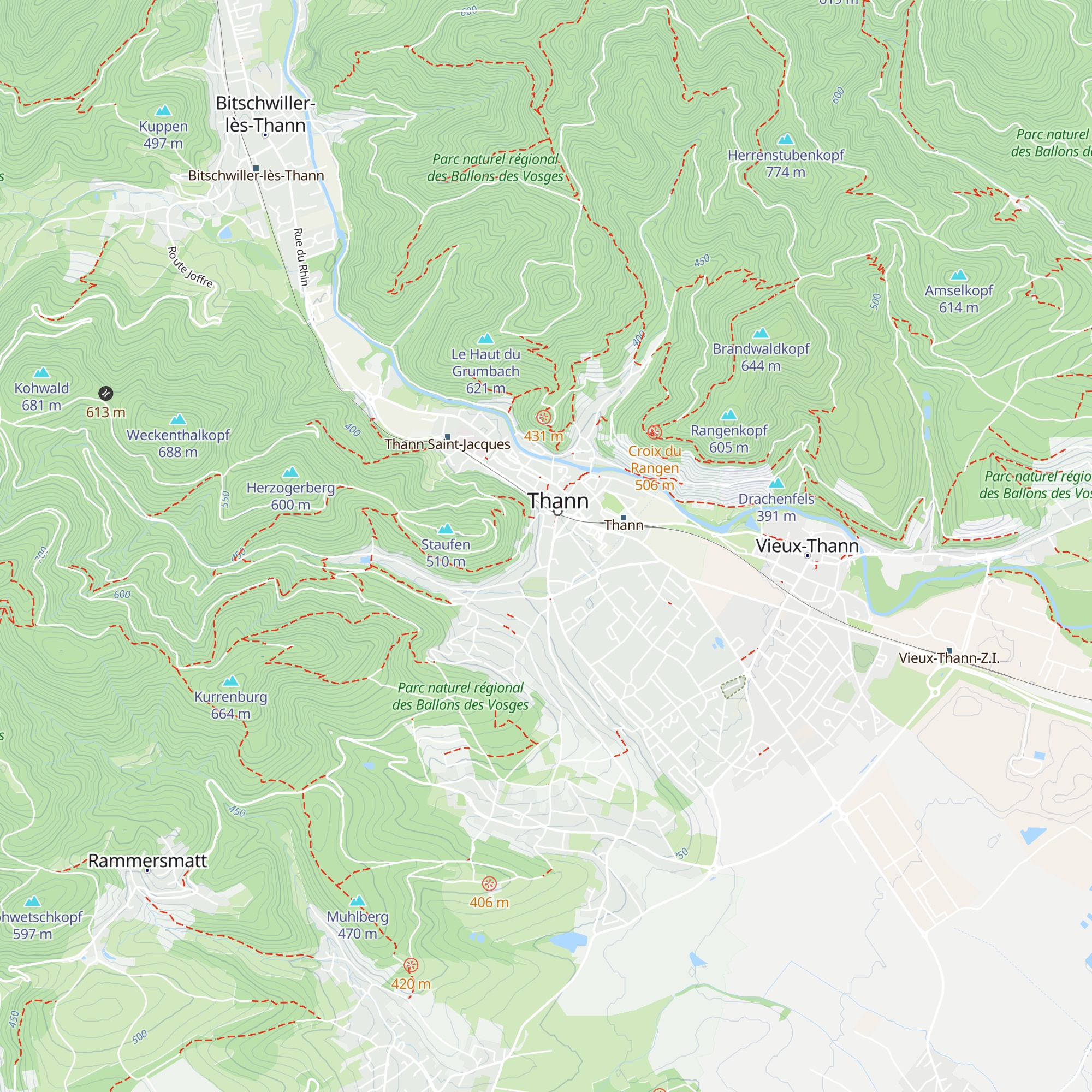 Gîte d'étape Thann map