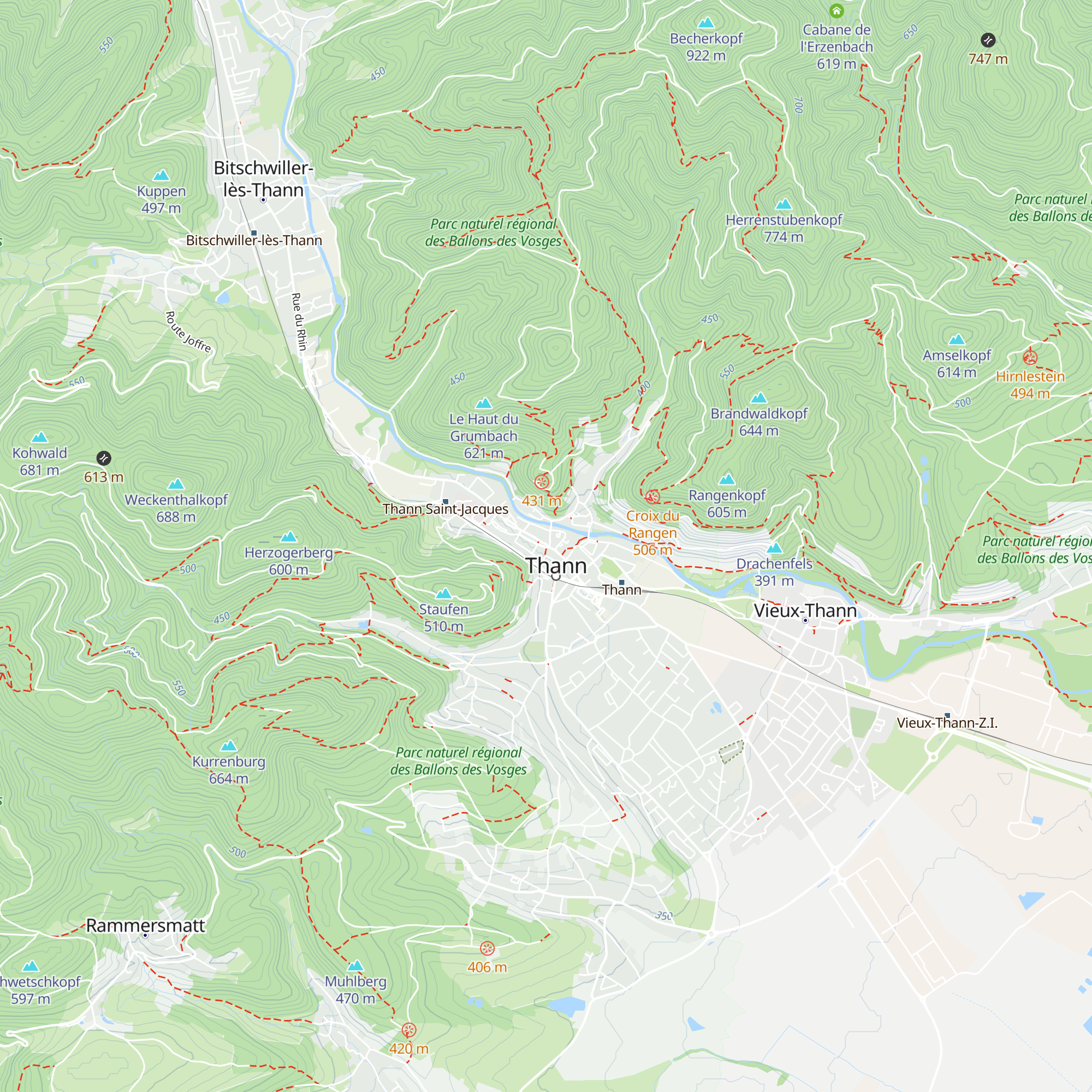 Office de tourisme de Thann-Cernay map