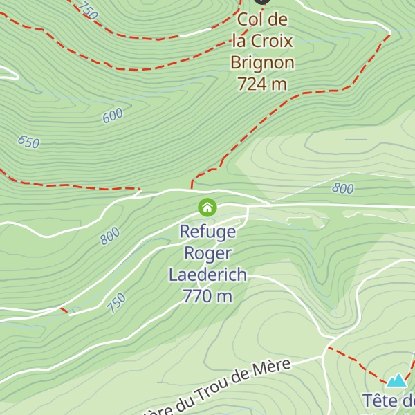 Map of Refuge Roger Laederich