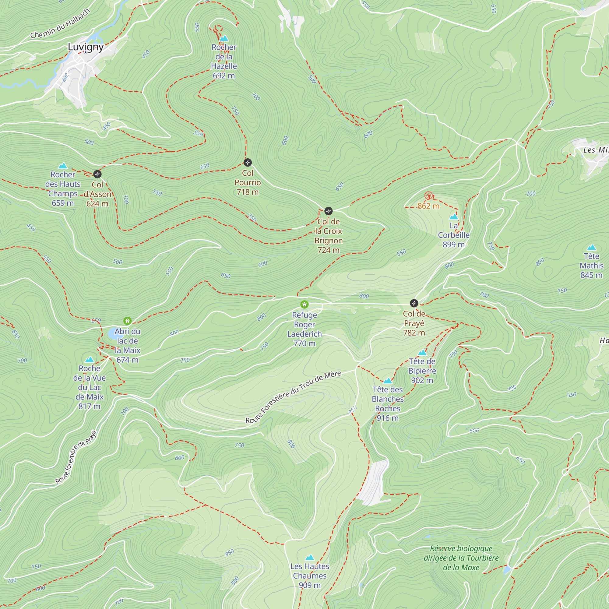Refuge Roger Laederich map