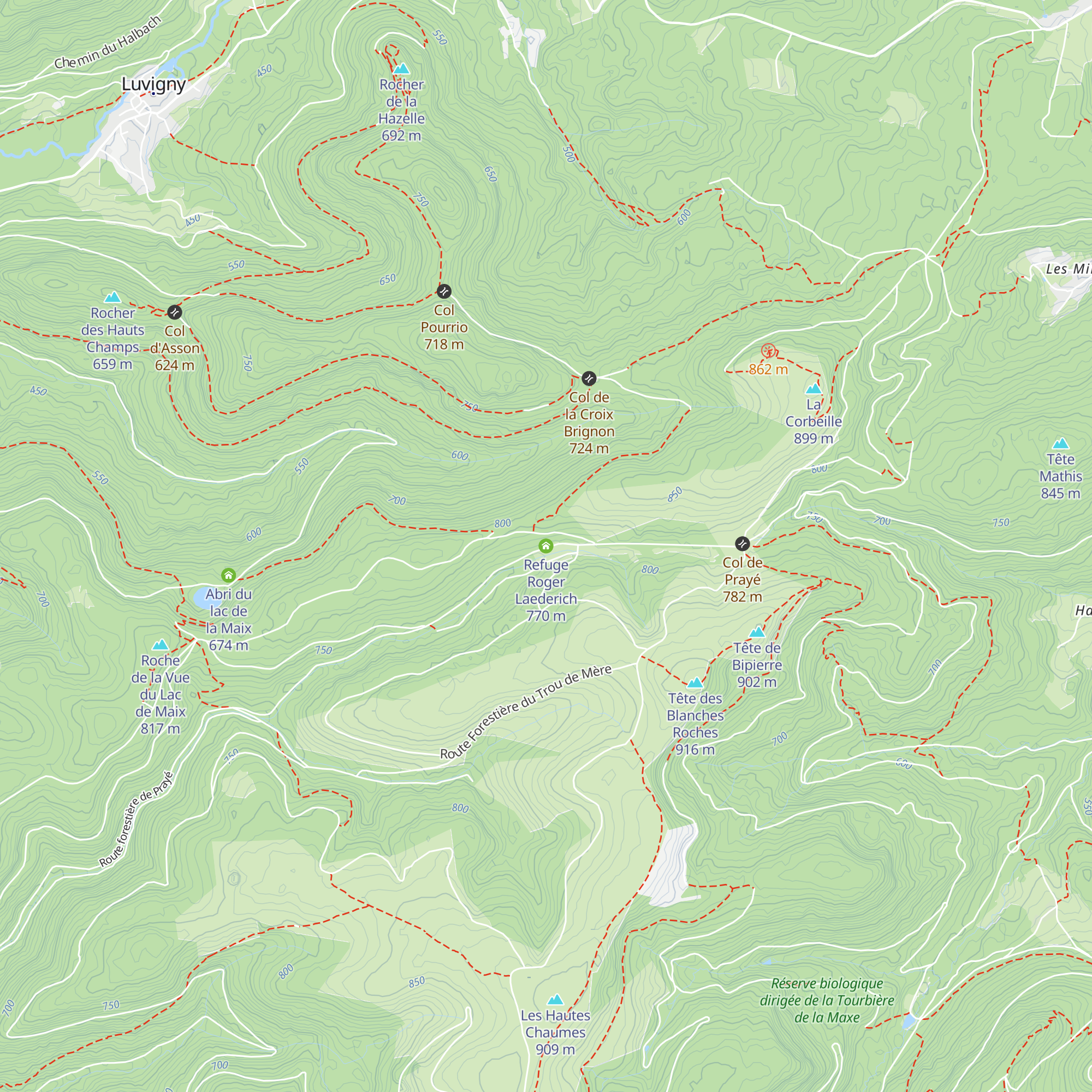 Refuge Roger Laederich map