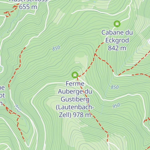 Map of Ferme Auberge du Gustiberg (Lautenbach-Zell)