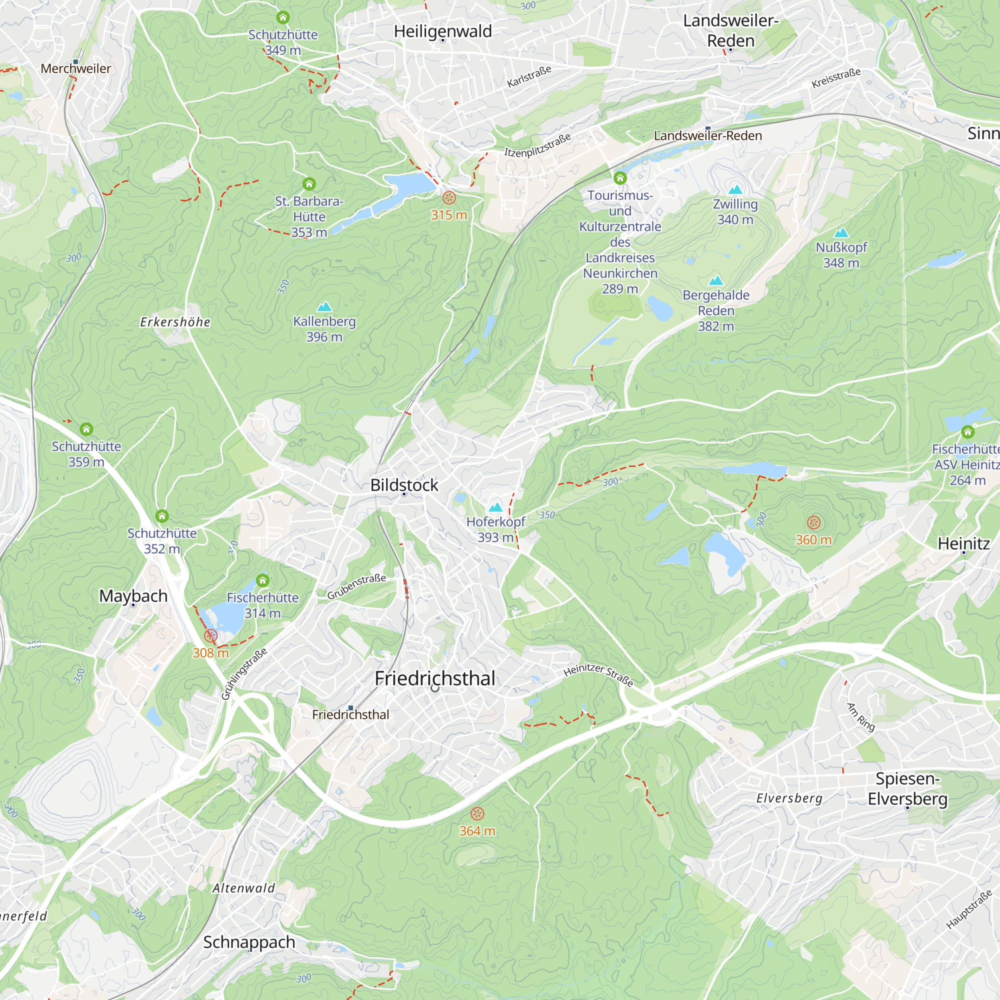Blockhütte map