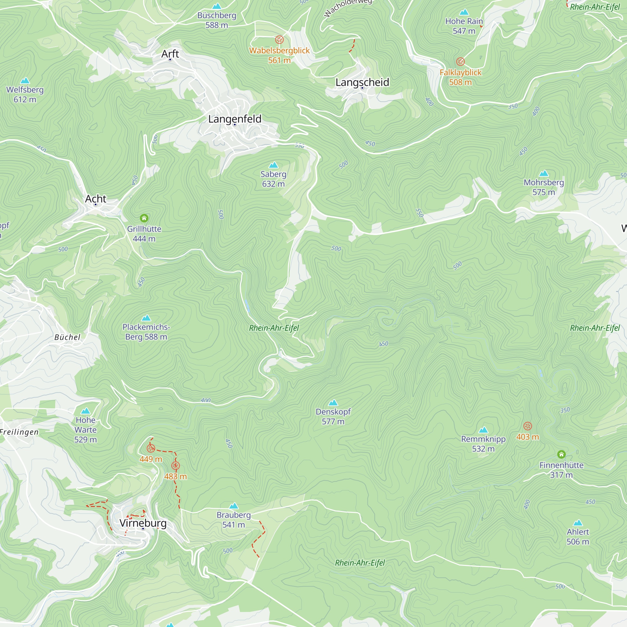 Grube Bendisberg "Bergmannshütte" map