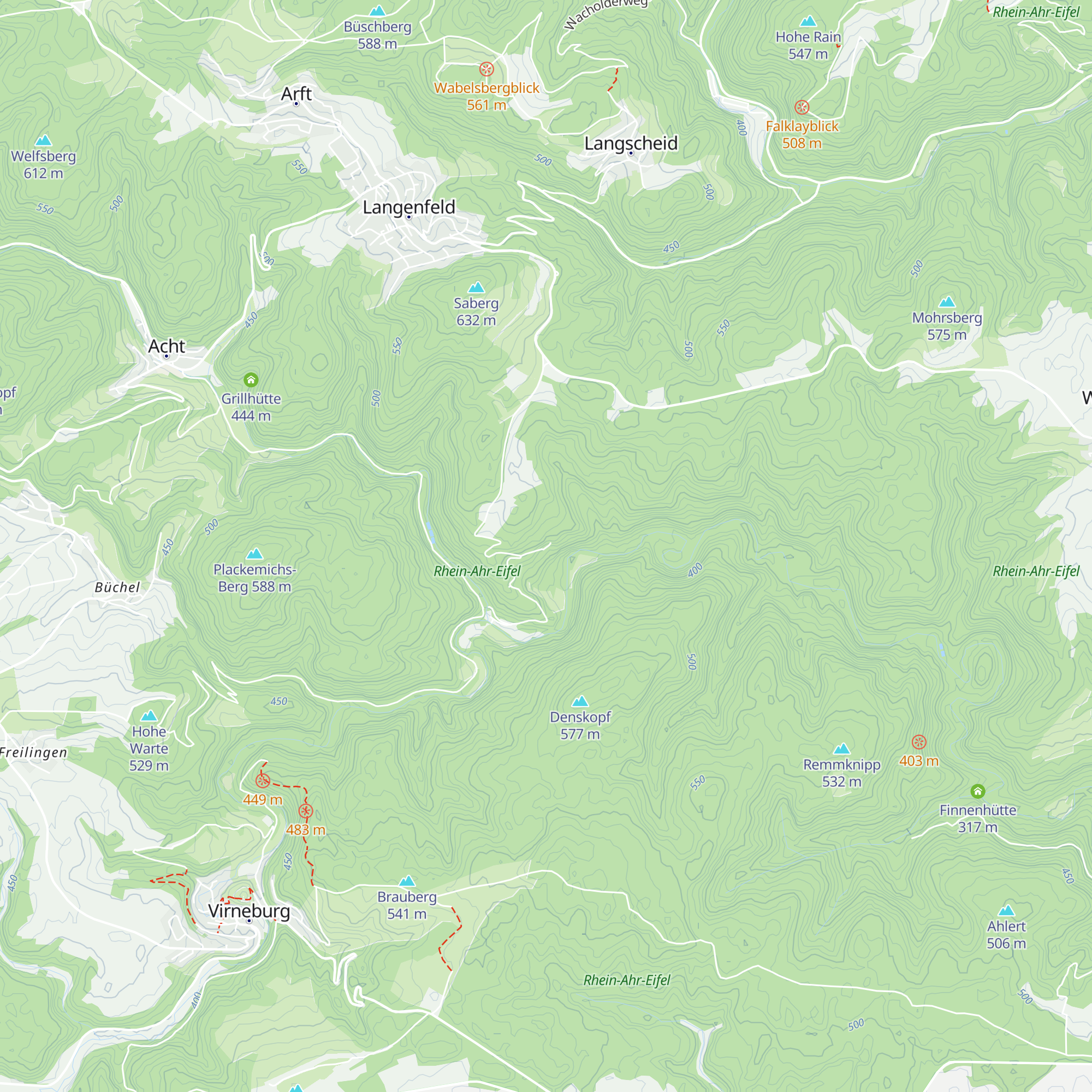 Grube Bendisberg "Bergmannshütte" map