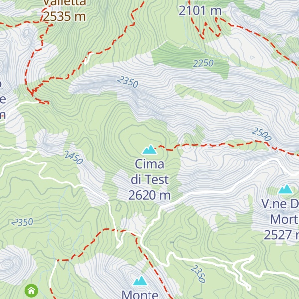 Map of Cima di Test