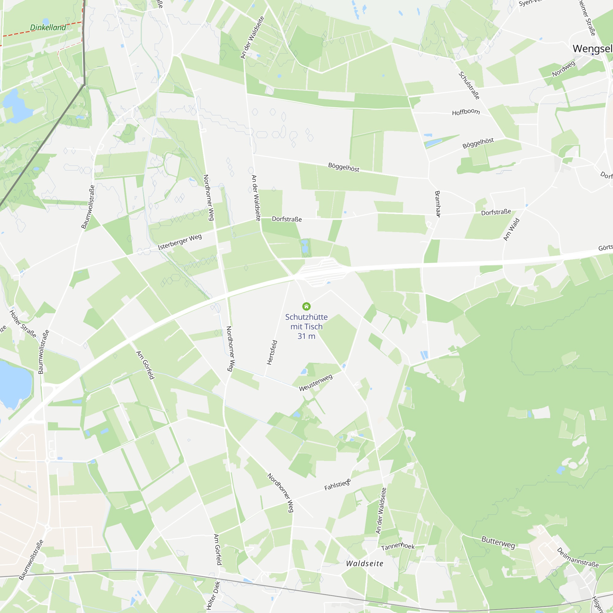 Schutzhütte mit Tisch map