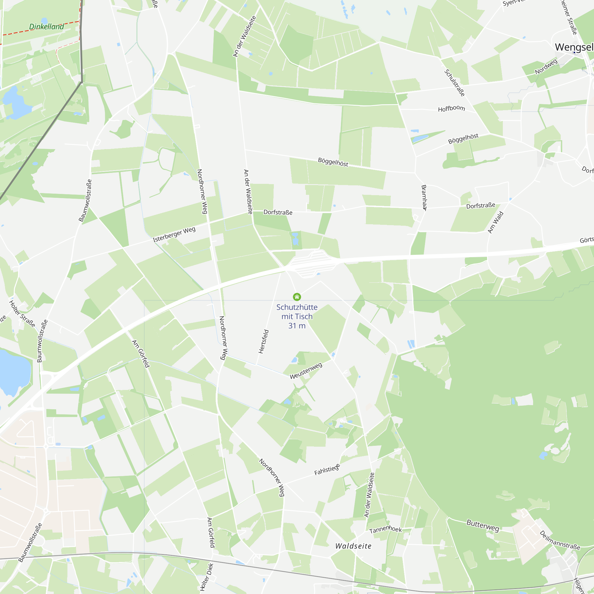 Schutzhütte mit Tisch map