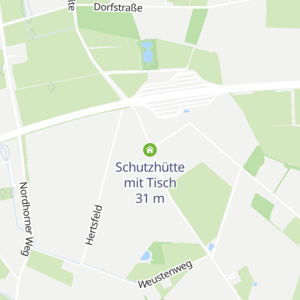 Map of Schutzhütte mit Tisch