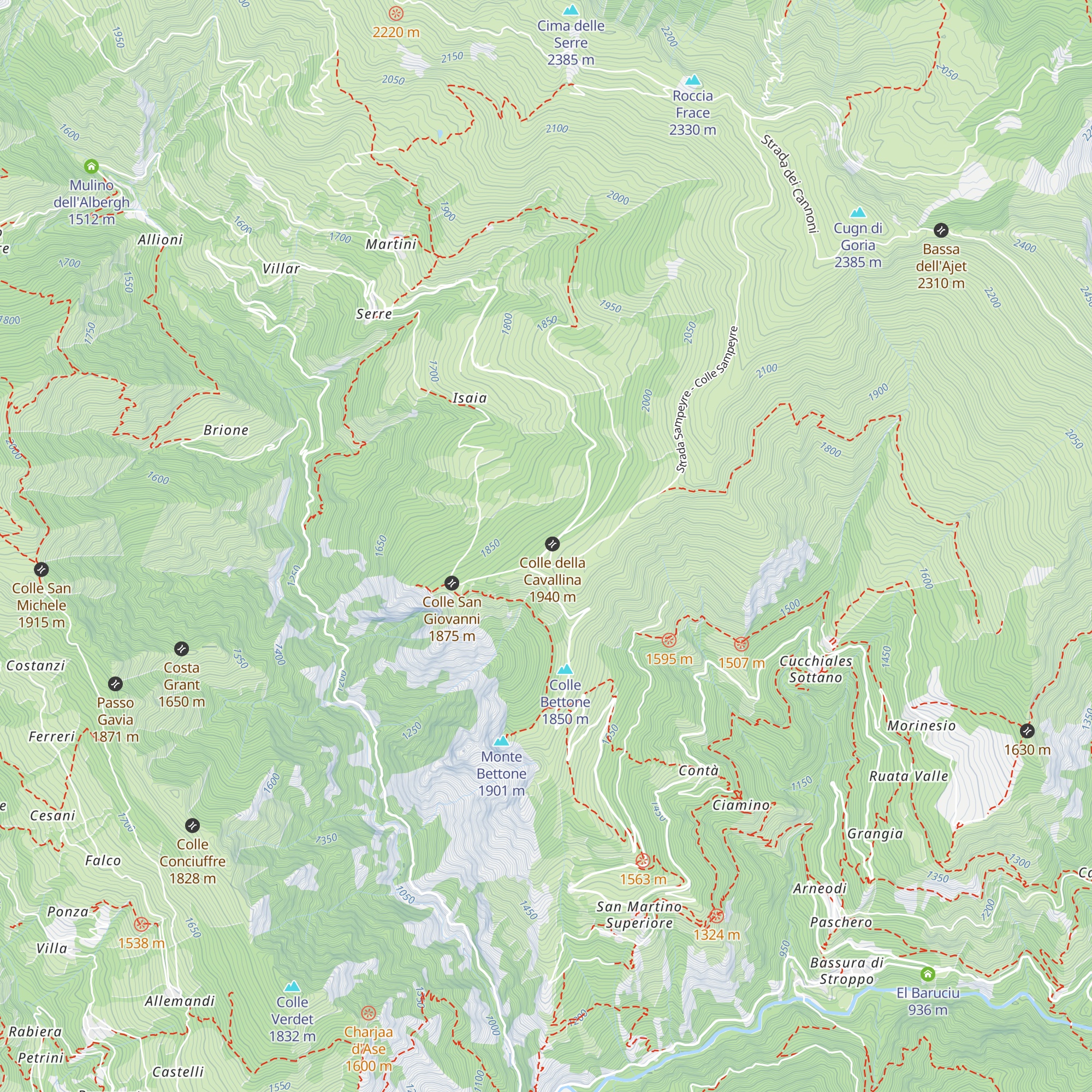 Rifugio La Sousto dal Col map