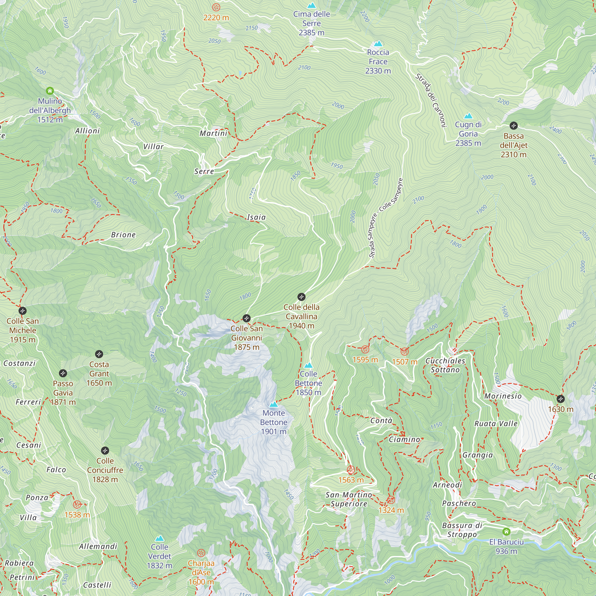 Rifugio La Sousto dal Col map
