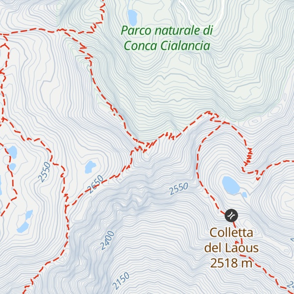 Map of Passo Roux