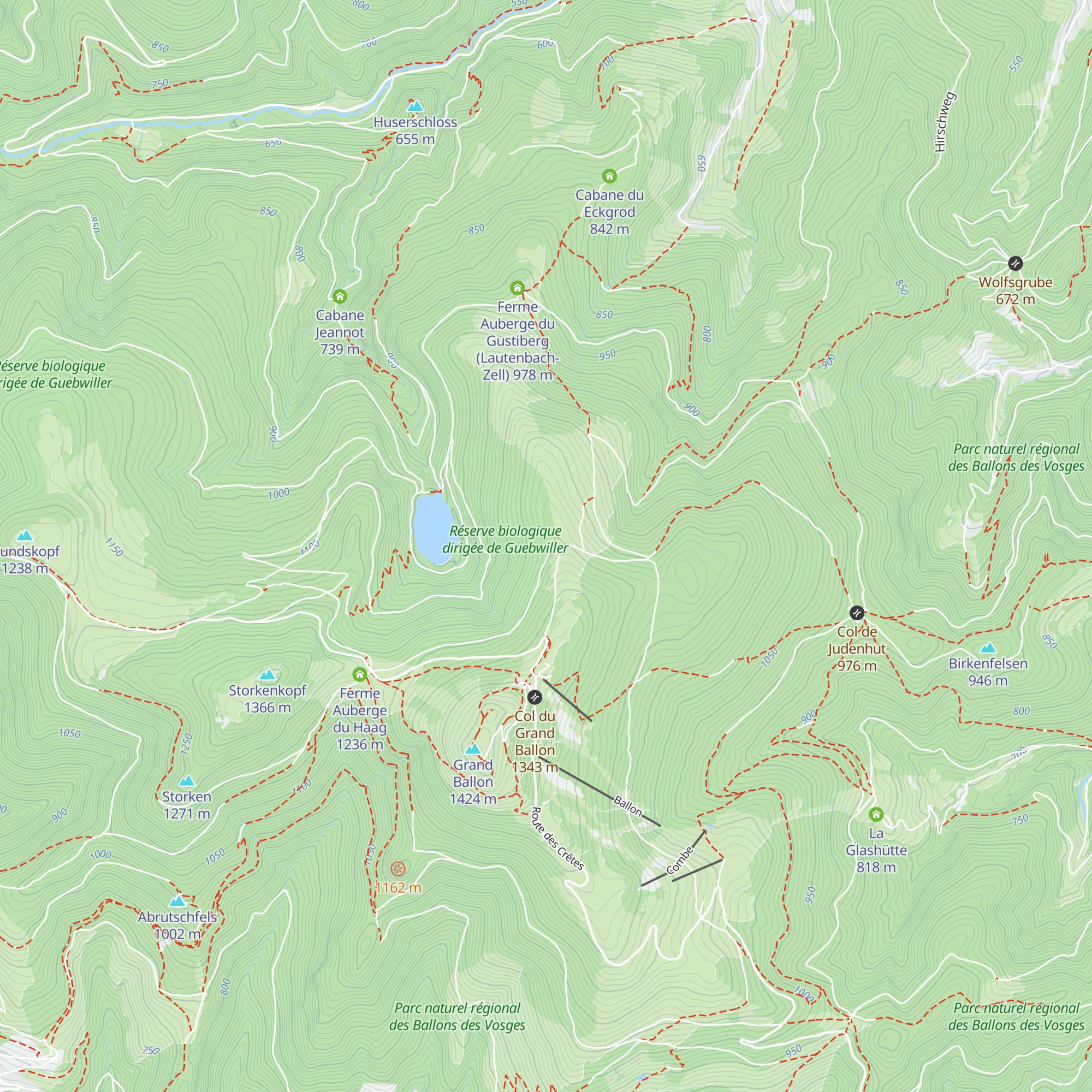 Refuge du Roedelen map
