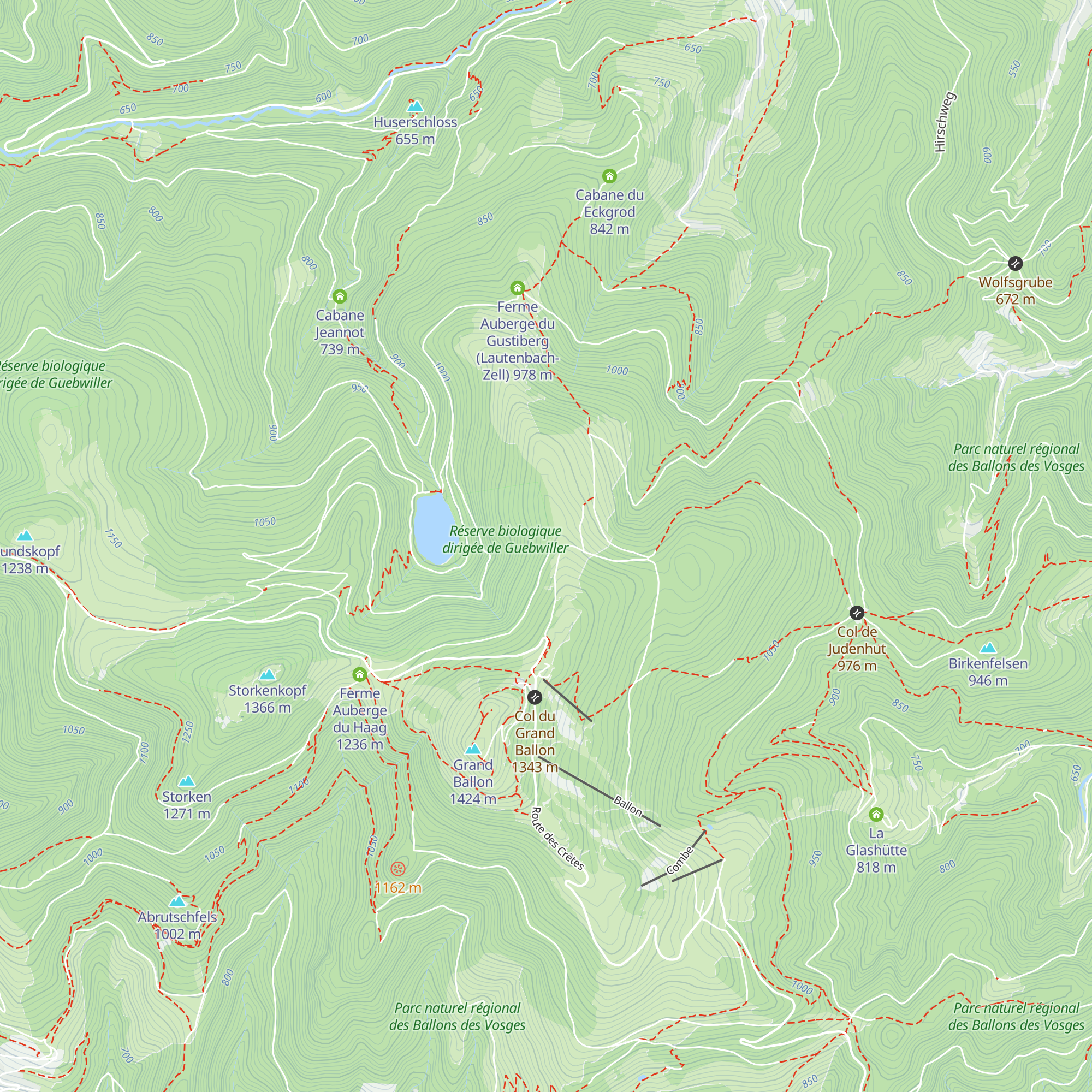 Refuge du Roedelen map