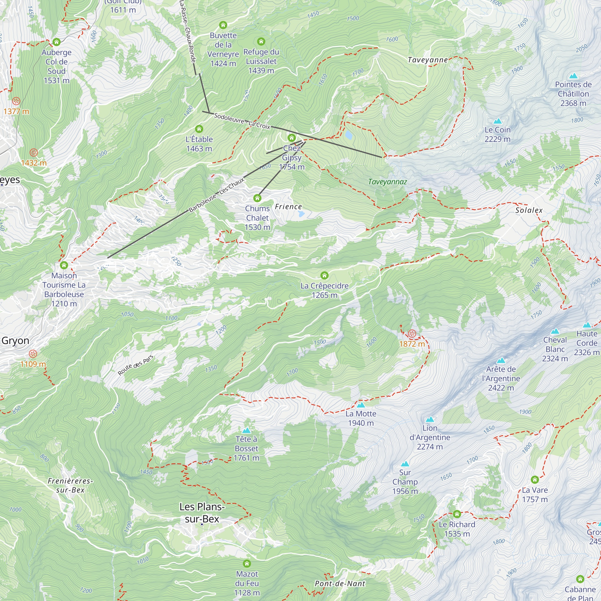 Les Sapins map