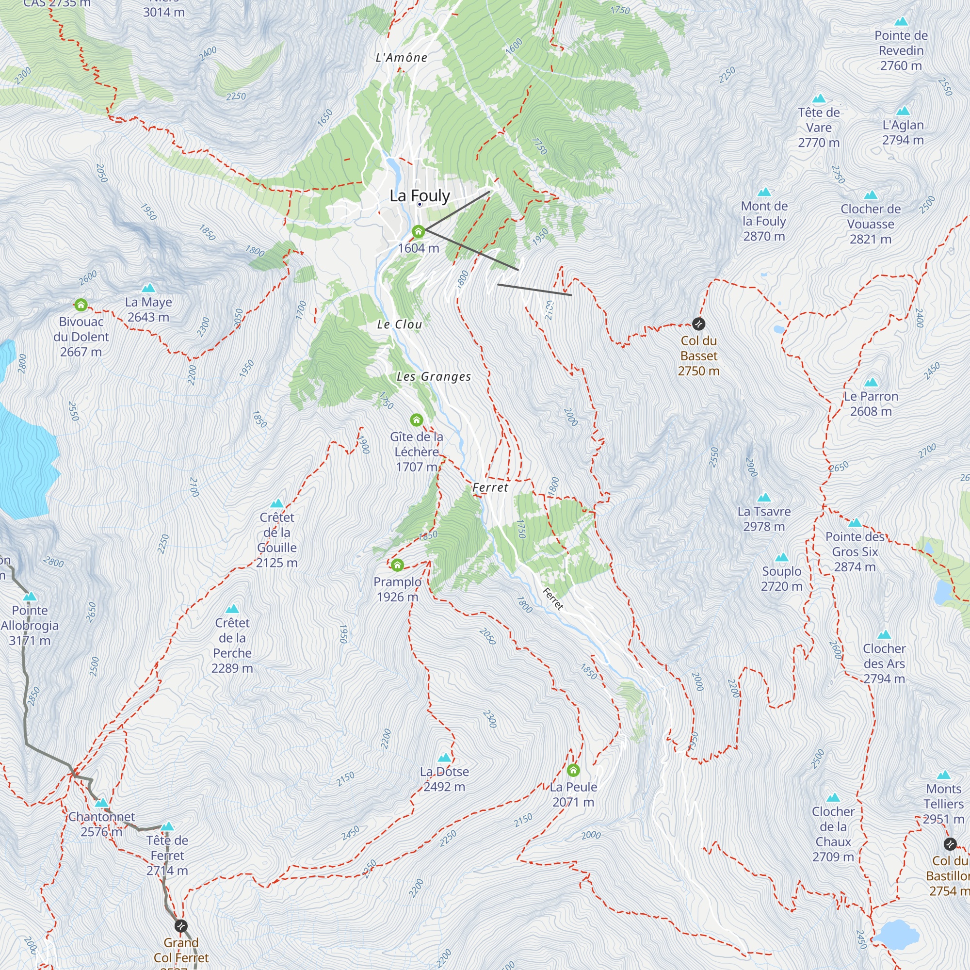 Hôtel du Col de Fenêtre map