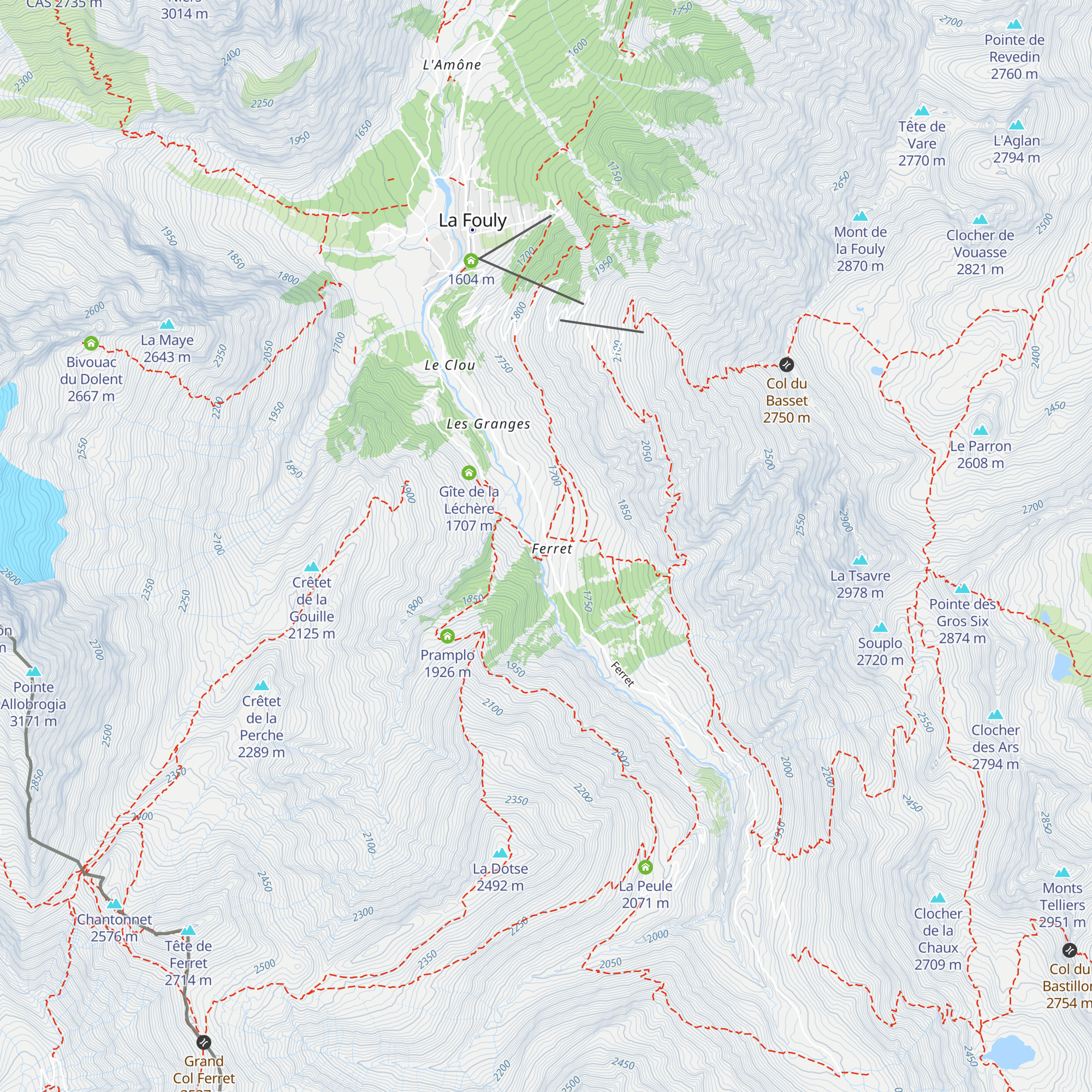 Hôtel du Col de Fenêtre map