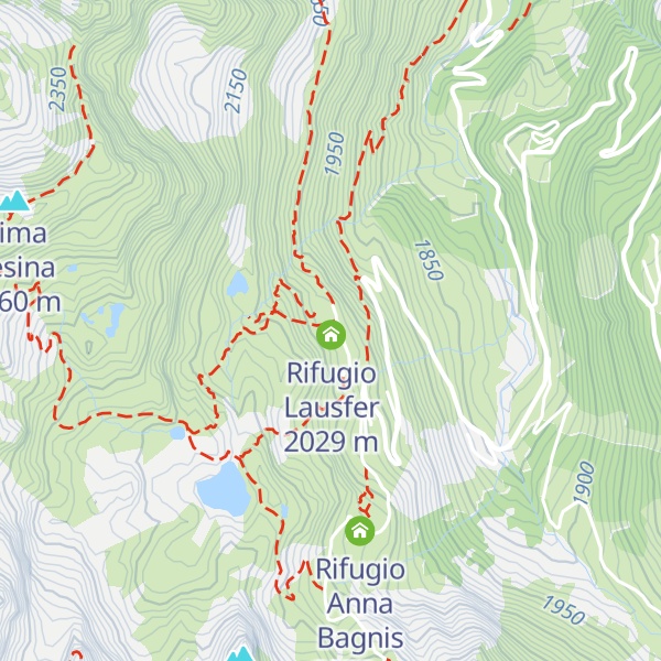Map of Rifugio Tesina