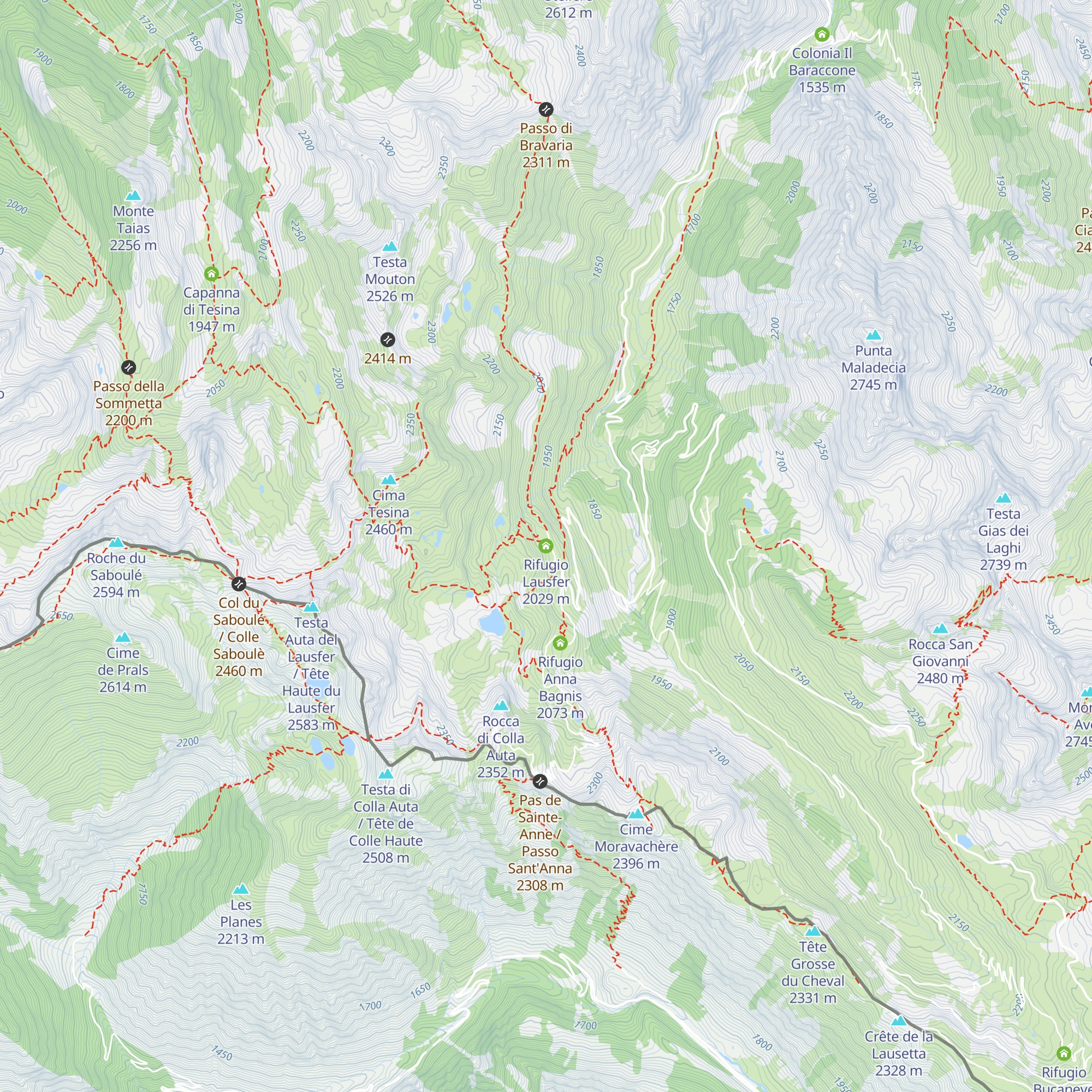 Rifugio Lausfer map