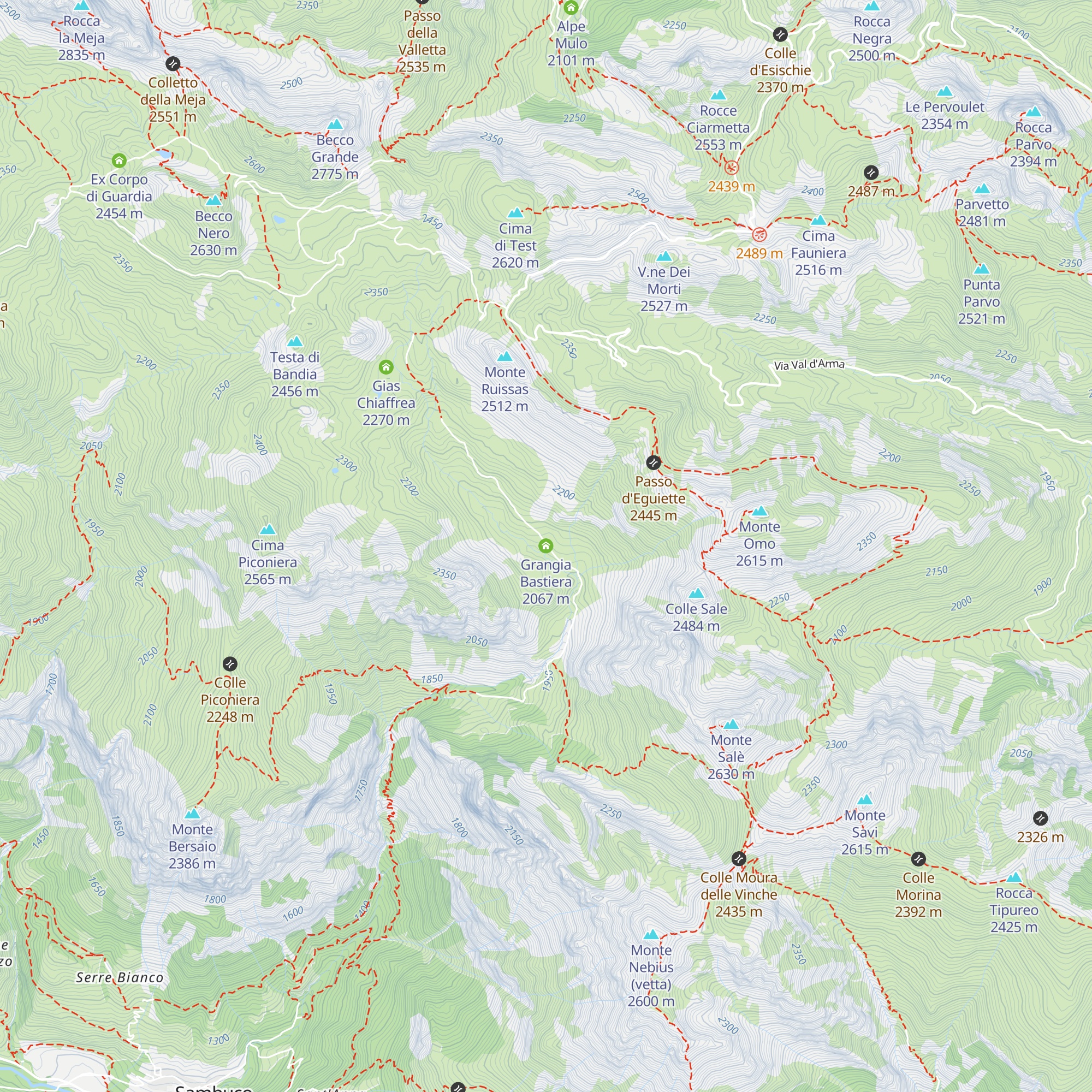 Grangia Bastiera map