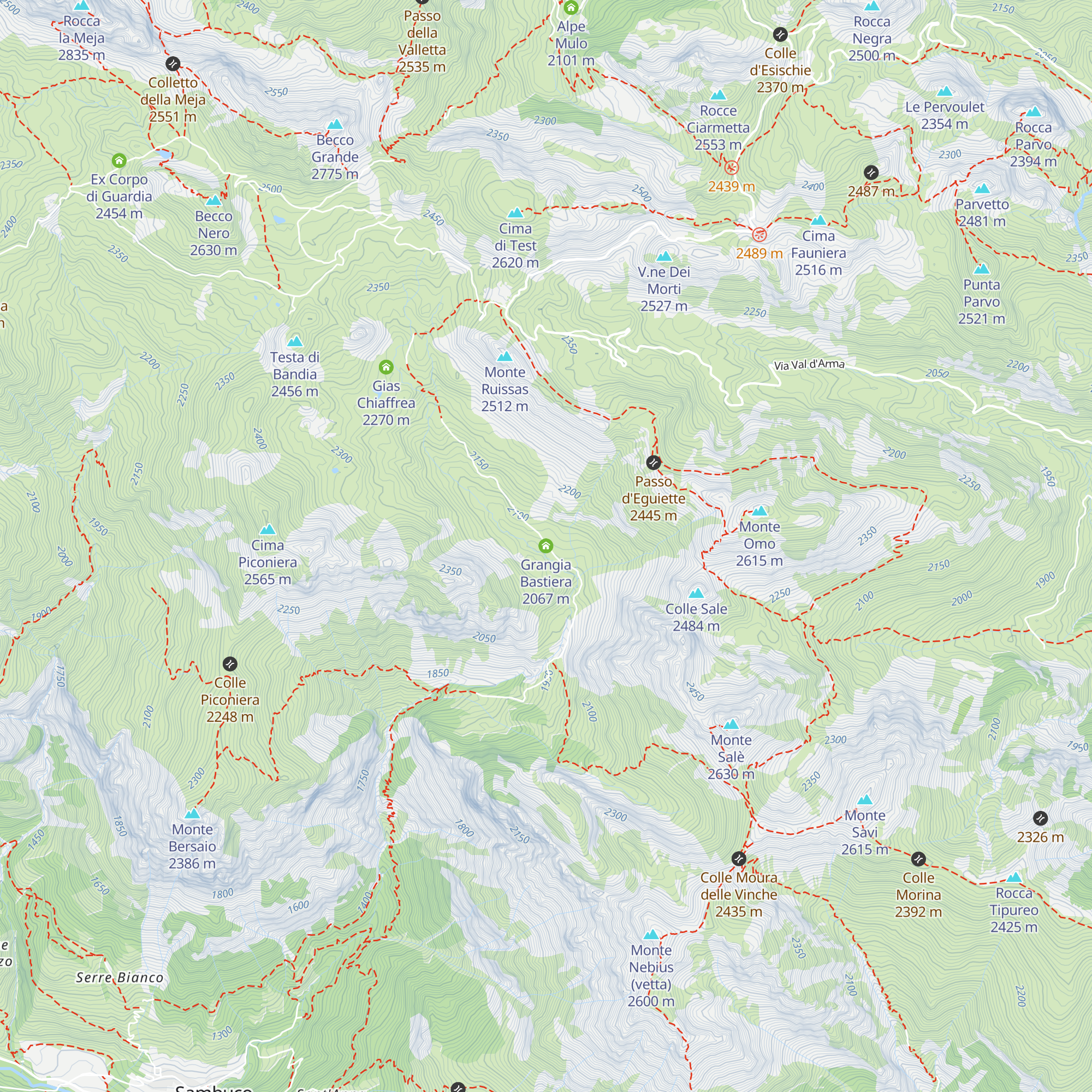 Grangia Bastiera map
