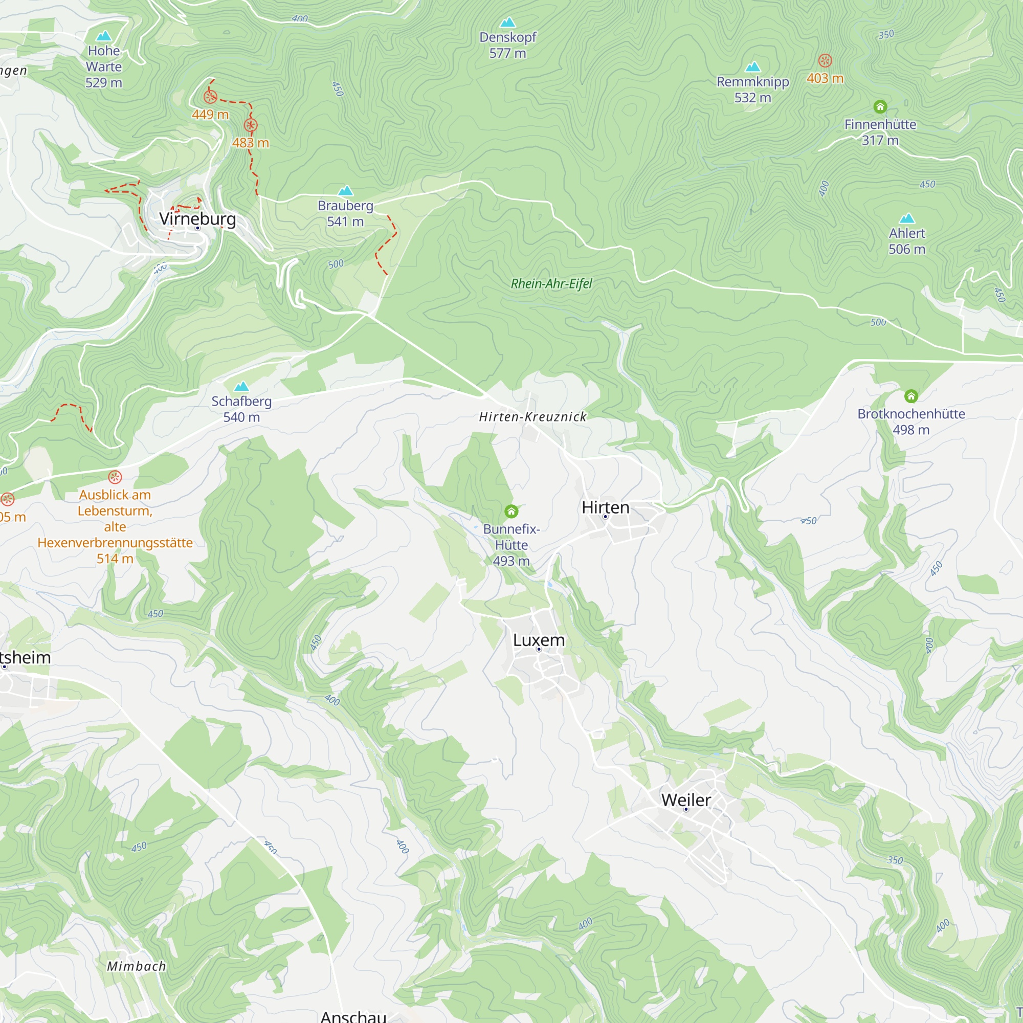 Bunnefix-Hütte map